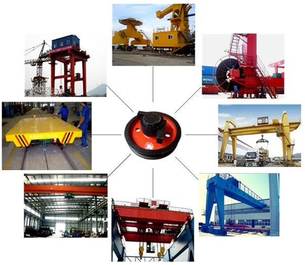 Carbon Steel Overhead Crane Wheels High Hardness Good Wear Resistance