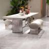 Buy cheap Modern 6 Seater Marble Live Edge Dining Set Glass Contemporary Luxury Dining Table from wholesalers