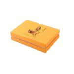 Hard Paper Gift Box Packaging with Gold Satin Lined