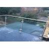 Buy cheap Exterior Stainless Steel And Glass Railing Systems , Steel Railing With Glass Designs For Balcony from wholesalers