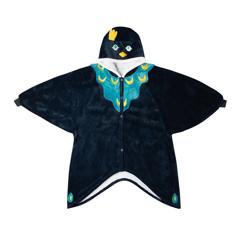 Pentagram Flannel Hoodie Blanket Colorful Cape Air Conditioning Custom Print Oodie