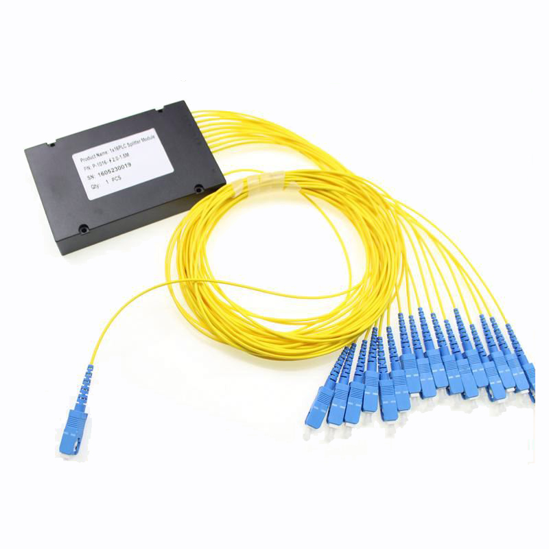 Sc Upc 1x16 Cassette Fiber Optic Splitter 16 Way Plc Splitter Module
