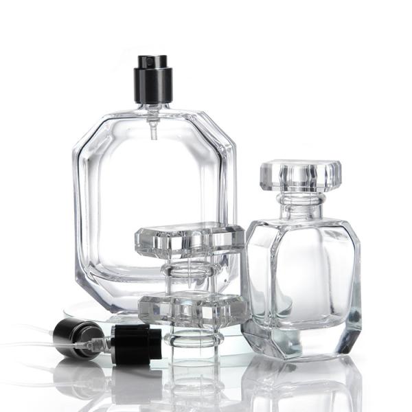 Buy cheap 30ml 50ml 100ml Frosted Clear Glass Perfume Bottle with Cap from wholesalers