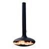 Buy cheap Suspended wood burning black paint decorative fireplace indoor steel custom from wholesalers
