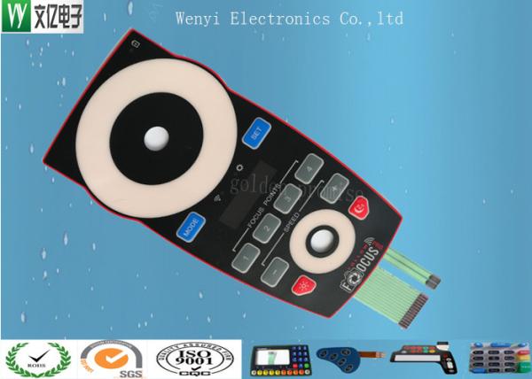 Anti Scratch Illuminiated Embossing Membrane Switch EL Circuit EBG180 Tactile