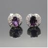 Buy cheap Sterling Silver Green Cubic Zircon Stud Earrings(E03) from wholesalers