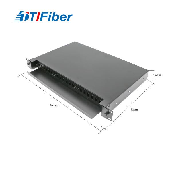 Buy cheap 1U Fiber Optic Distribution Frame , 24 Port ODF Fiber Optic Patch Panel from wholesalers