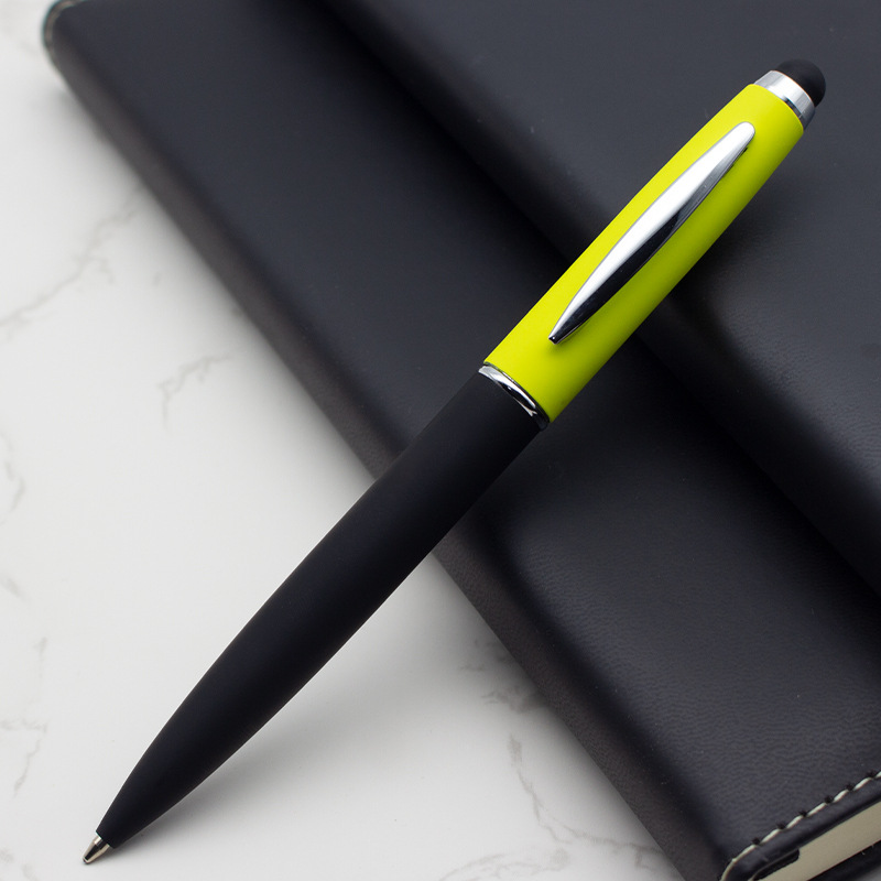Business Office Stationery Custom Multi Color Metal Rubber Ballpoint Pen for Purposes