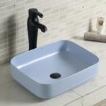Small Rectangular Counter Top Wash Basin Porcelain Vessel Sink 20 Inch