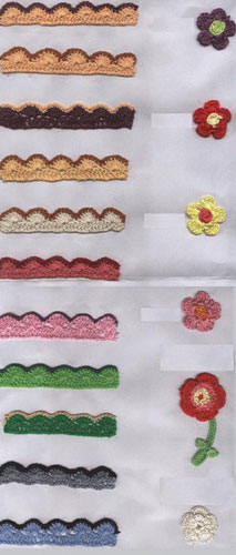 elegant 4.8-5cm width 10 yard / lot DIY handmade craft crocheted lace trim for garments