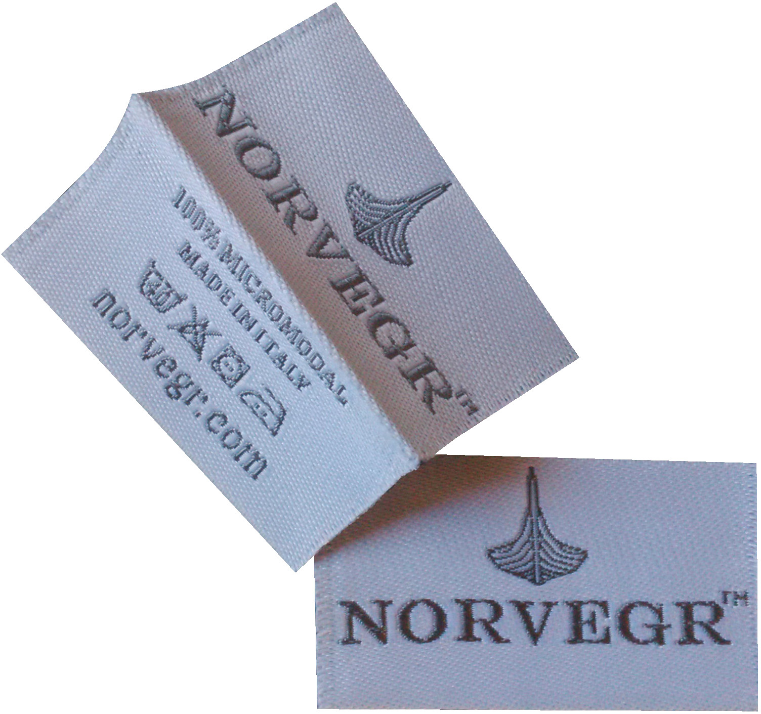 End Folded Clothing Labels For Blankets Bags Trademark Name Logo Sew On