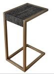 wooden top brass color stainless steel metal side table/End table/coffee table/C