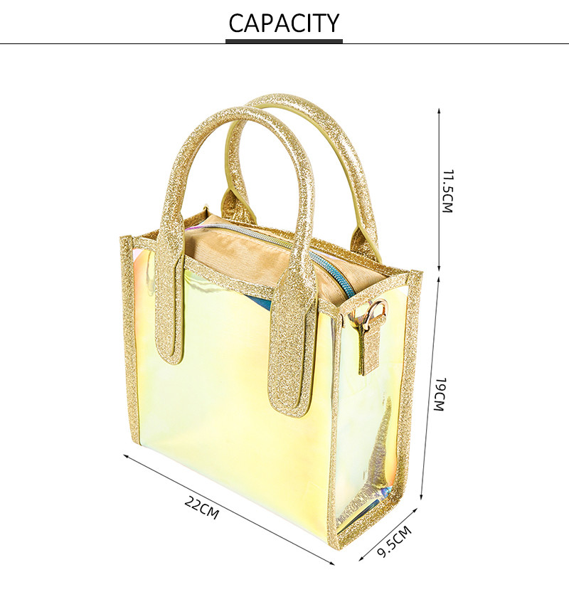 Reusable Waterproof Transparent Iridescent Beach Bag
