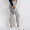 Buy cheap Light Gray Women Riding Leggings Pockets Equestrian Training Pants With Silicone Grip from wholesalers