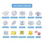 3 Carat Small Size Emerald Cut Vvs Lab Grown Diamond Melee Moissanite for