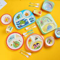 Buy cheap Bamboo Fiber Childrens Dinner Set With Cute Animal Design And FDA Level product
