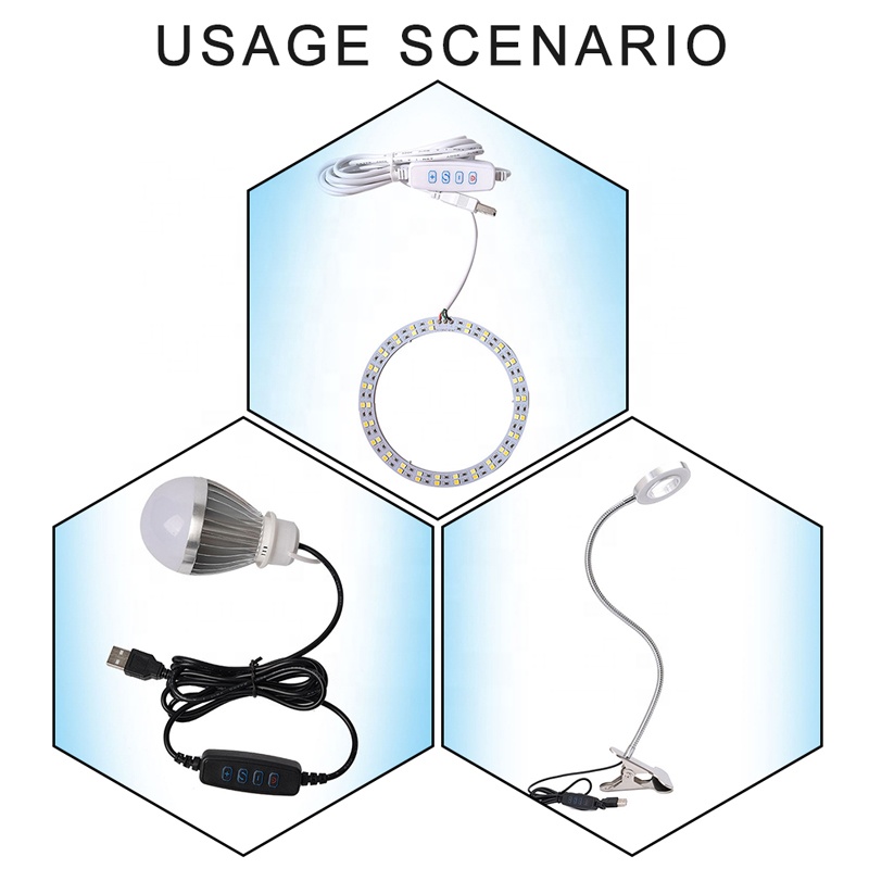 5V LED USB ON OFF Switch Cable Dimmer for Lamp