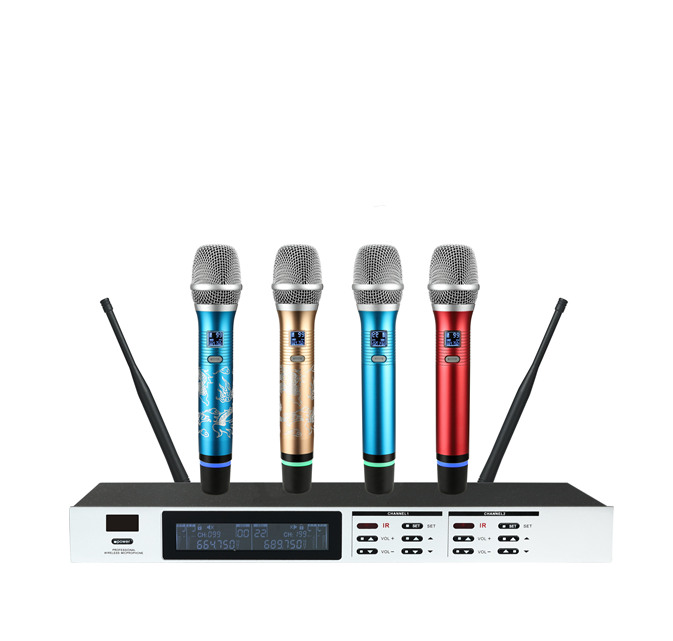 Silver Ktv Wireless Microphone System