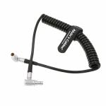 2 Pin Right Angle Coiled Twist Cable Power Teradek Bond ARRI Alexa Camera