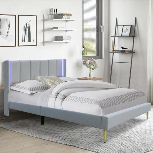 Buy cheap Queen Size Upholstered Bed Frame Plywood Material OEM ODM Customized from wholesalers