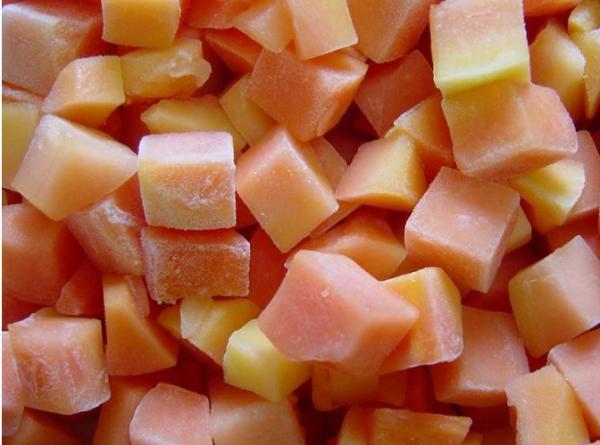Buy cheap Delicious Taste Quick Frozen Papaya Cubes Grade A IQF Food Products from wholesalers