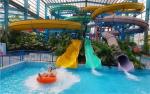 Customized Color Family giant Boomerang Waterslide FRP Fiberglass