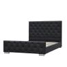 Buy cheap Crushed Velvet King Size Upholstered Bed Frame Plywood Black Faux Leather Europe Style from wholesalers