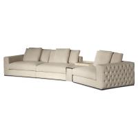 Buy cheap Sumptuous Italian Luxury Sofa Set Tufted Button Synthetic Diamond Leather product