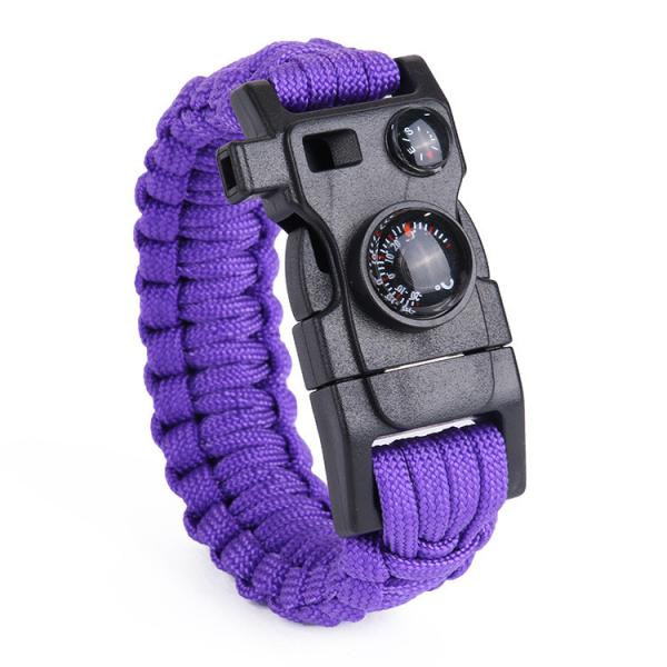 Sports Survival Parachute Cord Wristband Gear Kit with Emergency First Aid Multi