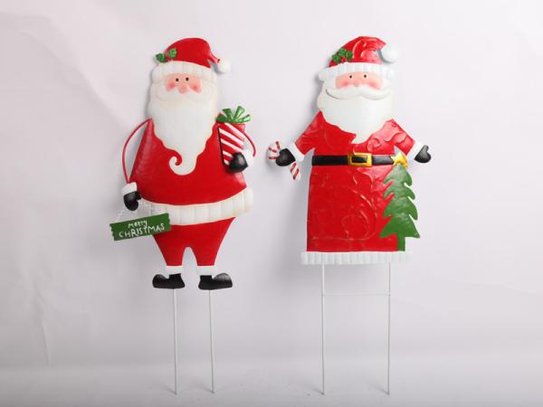 Buy cheap Christmas Metal Garden Decoration Inserts Crafts Santa Claus Snowman Customizable from wholesalers