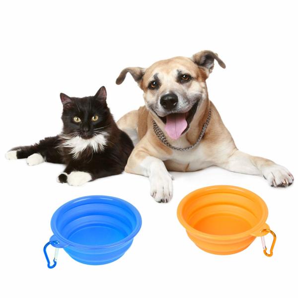 Silicone Collapsible Dog Bowls BPA Free Portable Foldable Travel Bowl For Pet