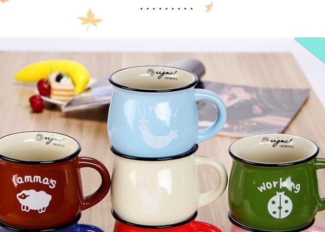 Round Milk Cans 9.5x8.4cm Personalised Ceramic Mugs