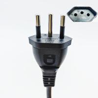 Buy cheap BRAZIL Extension Cord INMETRO Approval 3 Prong Electric Power Cord 10A 250V 3 product