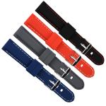 30mm Classic Stitch Mens Rubber Watch Bands 22mm Silicone Watch Band Quick