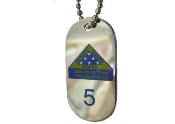 Silk Screen Printing Stainless Steel Promotional Gift Patriot Mens Dog Tag,