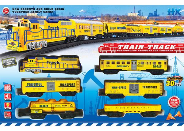 Buy cheap ABS Plastic Classic Battery Operated Train Track Set W / Lights Sound from wholesalers
