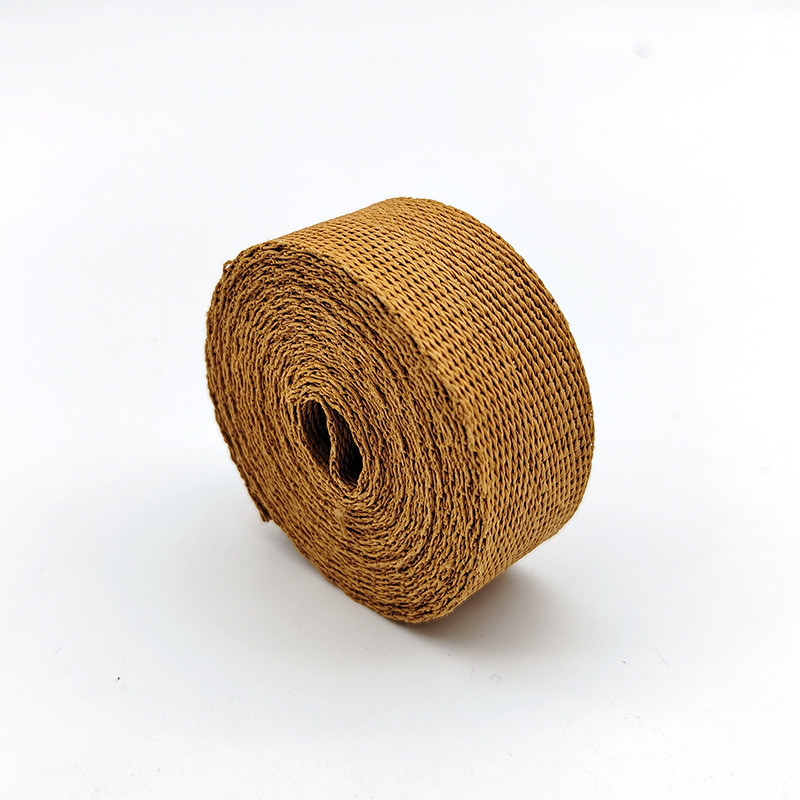 GRS Herribone Woven Paper Ribbon Roll Plain Pattern Assorted Color Solid