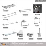 11 Piece Bathroom Hardware Set Chrome Polished Stainless Stee 304l Silver