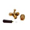 Buy cheap CNC Three Way Pressure Gauge Cock Lead Free Brass from wholesalers