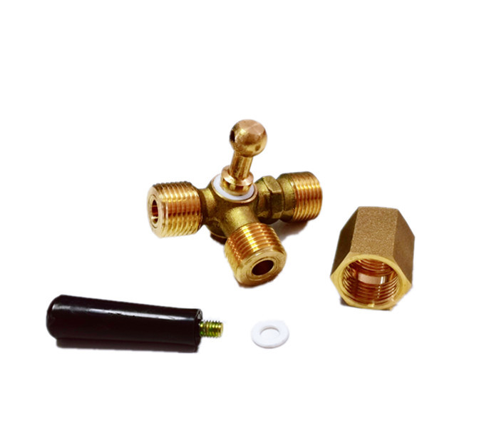 CNC Three Way Pressure Gauge Cock Lead Free Brass