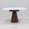 Buy cheap Hotel Restaurant SS Steel Furniture White Stone Round Extendable Dining Table from wholesalers