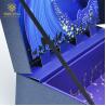 Buy cheap Custom Logo Magnetic Folding Gift Box With Ribbon Carton Black Rigid Flat Luxury from wholesalers