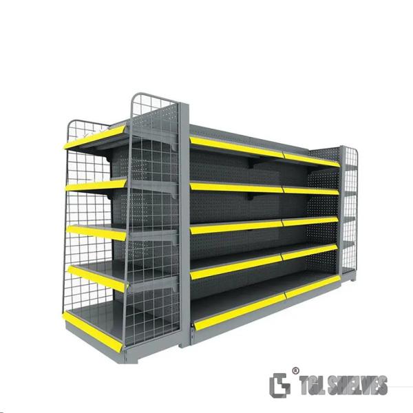 Buy cheap Grocery Gondola Supermarket Shelf Rack TGL Cold Rolled Steel Material from wholesalers
