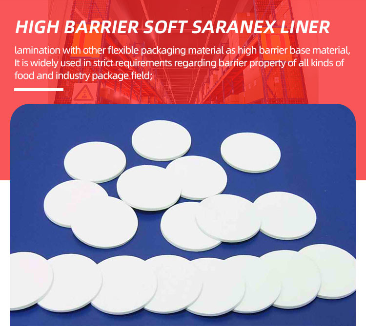 Plastic PVDC Foam Skim Seal Cap Liners For Bottle Cap Seal Non Spill flexibility