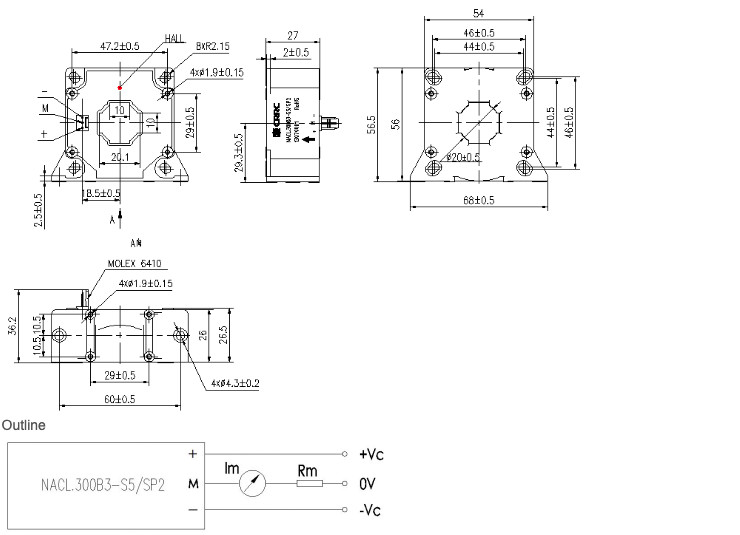 300A Closed Loop Hall Effect Current Transducer