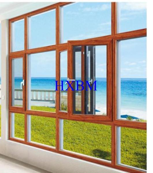Buy cheap European Standard Wood Aluminium Windows 70mm Frame 15mm Thick Nature Wood from wholesalers