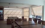 Motorized Outdoor Sunscreen Roller Blinds For Windows Zipper Track