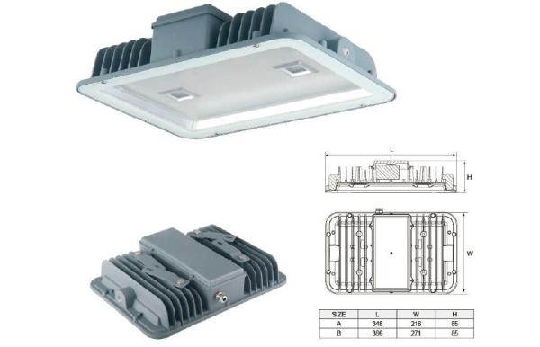 Buy cheap Recessed led canopy lights for gas station , high power led floodlight from wholesalers