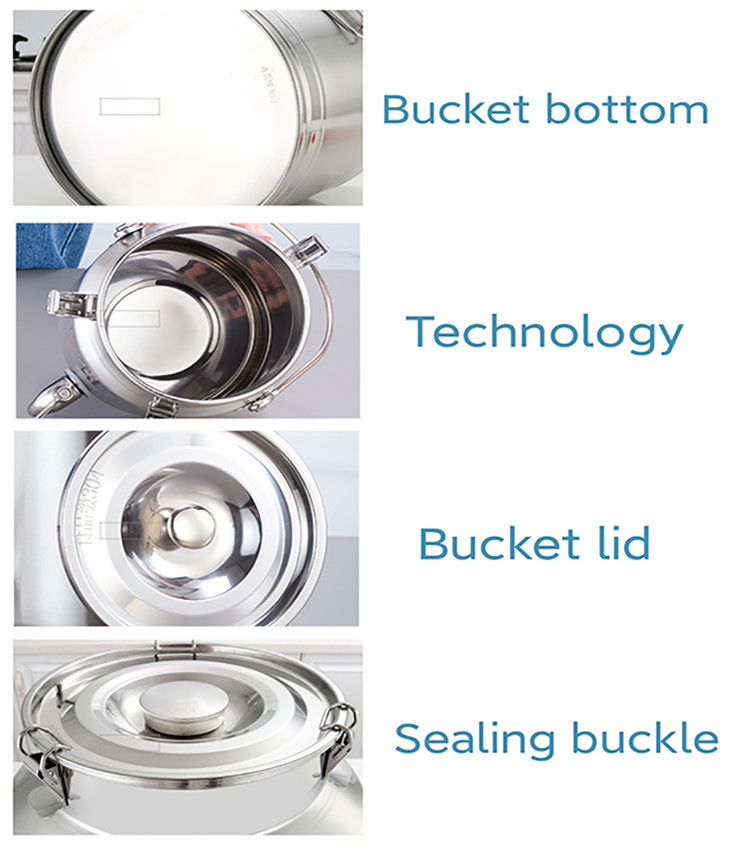 Large Capacity SS304 50 Litre Milk Can Corrosion Resistance SS Food Container