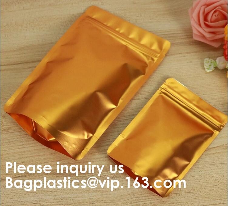 Semi-Clear Window Hang-Hole Stand-Up k Pouch,Aluminum Packaging Bags Laser k Stand up Resealable Pouches wit